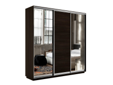 Шкафы-купе 3-х дверные, Шкаф-купе Экспресс Медиум (2 зеркала) трио 2400 x 1800 x 450
