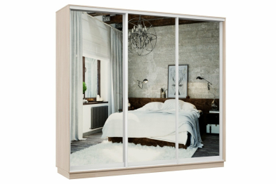 Шкаф-купе Премьер 56 Ясень шимо светлый