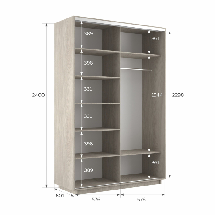 Шкафы-купе 2-х дверные, Шкаф-купе Экспресс 2-х дверный Фотопечать Квадрат Стекла 120х60х240