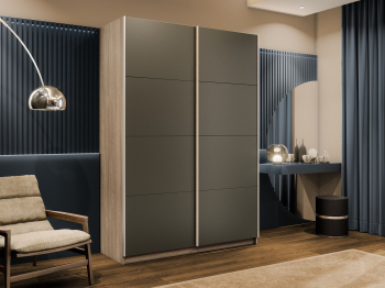 Шкаф-купе Прайм 2-х дверный Стекла хаки/Доводчики 120х57х230