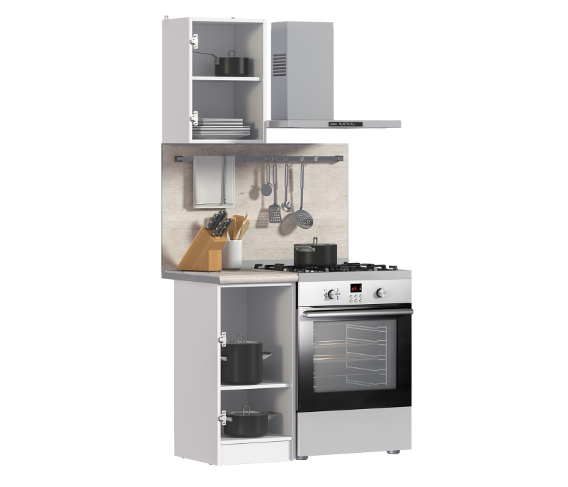 Кухонные гарнитуры, Кухня Деми XS Дуб Сонома/Белый 40 см