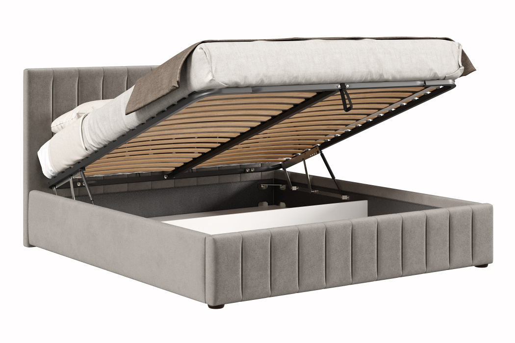 Мягкая кровать, Кровать Верона 1800 с подъёмным механизмом, велюр