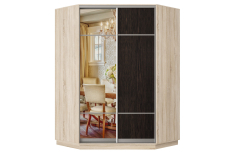 Угловые шкафы, Шкаф-купе Премьер Лайт 71 угловой (08;11) двухдверный