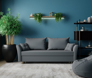 Прямой диван Наоми,еврокнижка,велюр