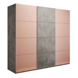 Шкаф-купе Эста 3-х дверный ДСП/Стекла пудра/Доводчик 240х66х240