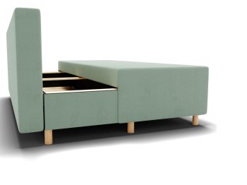 Прямой диван Сияние,НПБ,еврокнижка,велюр