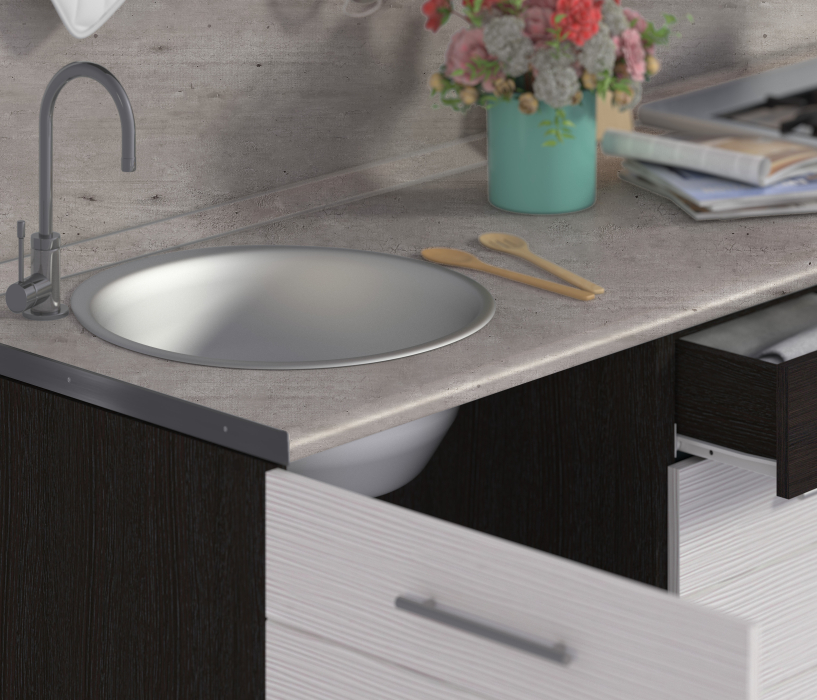 Кухонные гарнитуры, Кухонный гарнитур Милена Дуб Феррара/Онденс/Венге 2,4 м