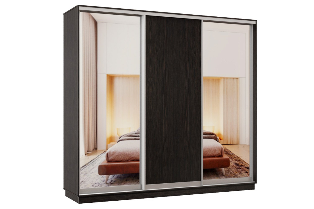 Шкафы-купе 3-х дверные, Шкаф-купе Премьер Лайт 54 (01;02;01) трехдверный