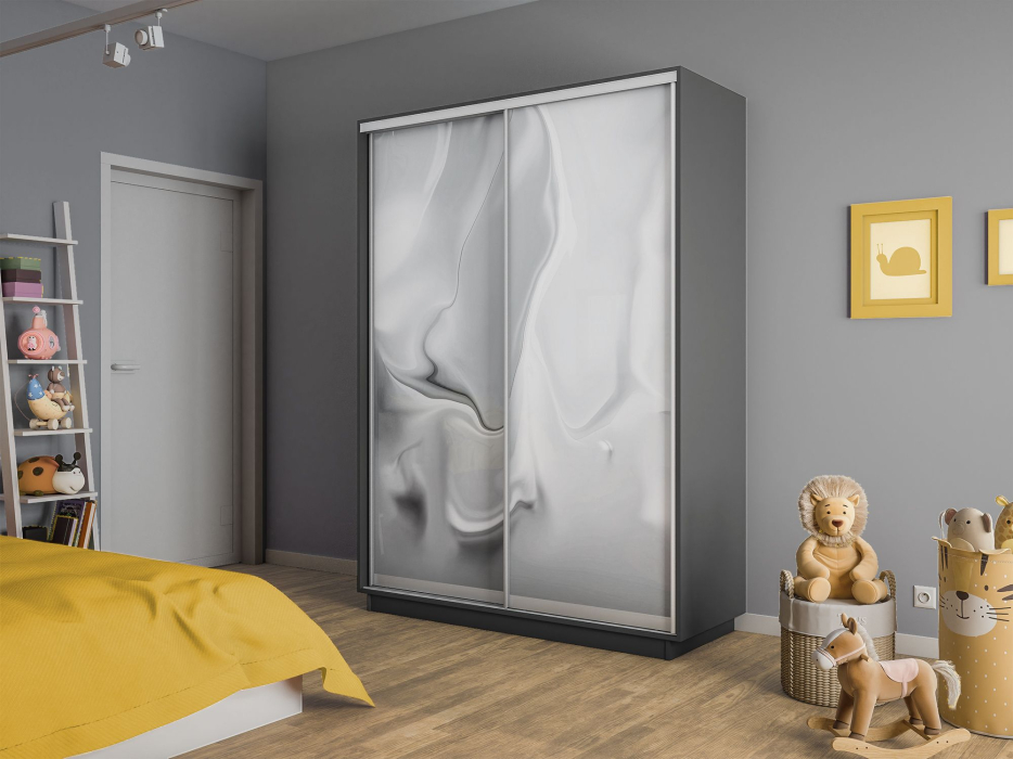 Шкафы-купе 2-х дверные, Шкаф-купе Экспресс 2-х дверный Фотопечать Шелк Стекла 140х45х220