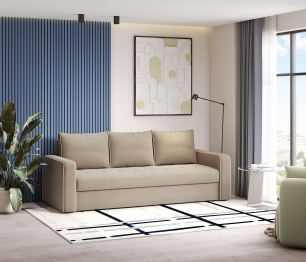 Диван-кровать прямой Атланта с кантом еврокнижка,велюр