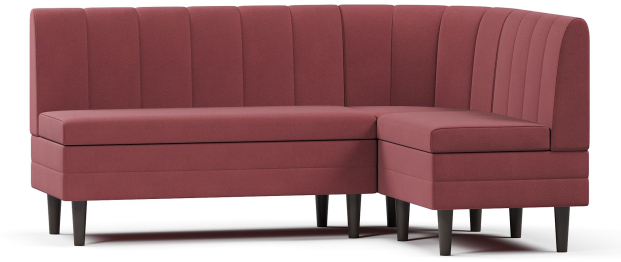 Кухонный угловой нераскладной диван Кетла, велюр