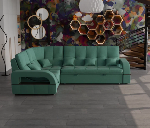 Модульный диван Майами-3,микровелюр,антивандальная и водостойкая ткань,венеция