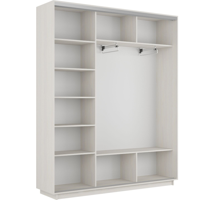 Шкафы-купе 3-х дверные, Шкаф-купе Экспресс 3-х дверный Фотопечать Квадрат Стекла 210х45х240