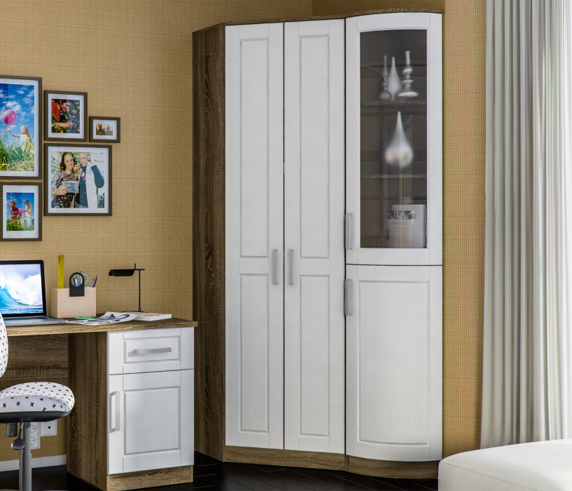 Угловые шкафы, Шкаф угловой Илона (Прованс) СБ-2799