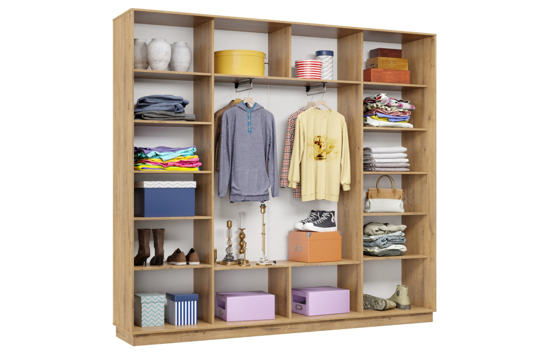 Шкафы-купе 3-х дверные, Шкаф-купе Премьер 59 (11ЗБ;11ЗБ;11ЗБ) фасады зеркало бронза/трёхдверный/Профиль чёрный муар