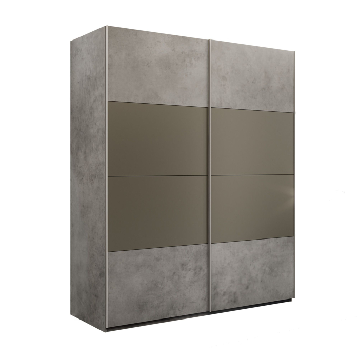 Шкафы-купе 2-х дверные, Шкаф-купе Эста 2-х дверный ДСП/Стекла хаки/Доводчик 160х66х240