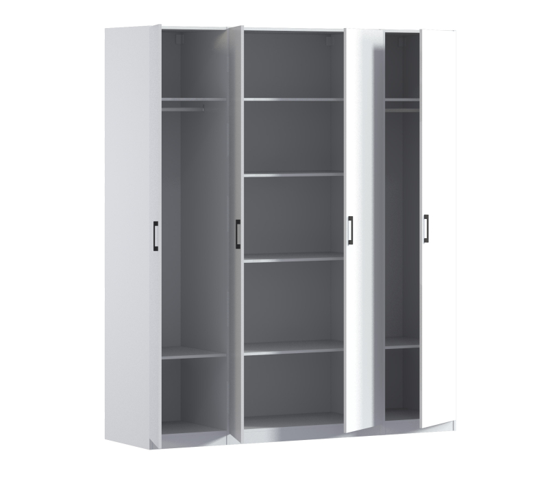 Для одежды, Шкаф четырехдверный Макс 2000 мм, вариант №3 (ЛДСП)