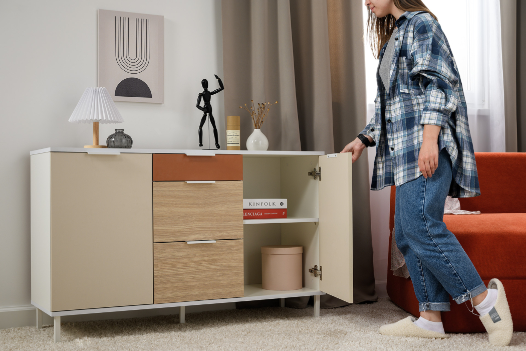 Детские комоды, Комод Марвэл 16.234.02, белый, сатин, плэйн, безмолвная пустыня