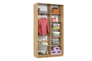 Шкаф-купе Премьер МИНИ 03 (11ЗГ;11ЗГ) фасады зеркало графит/двухдверный/Профиль чёрный муар