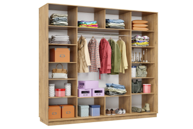 Шкаф-купе Премьер 60 (11ЗБ;11ЗБ;11ЗБ) фасады зеркало бронза/трёхдверный/Профиль чёрный муар