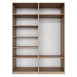 Распашной шкаф Локер 800+800 (Гармошка с системой Push to Move/Левый) с полками слева