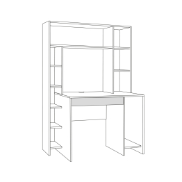 Стол компьютерный Комфорт 12.71, дуб золотой крафт, белая аляска