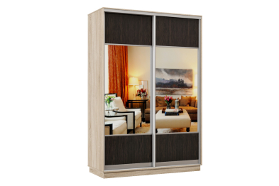 Шкаф-купе Премьер Лайт 01 Мини (05;05) двухдверный