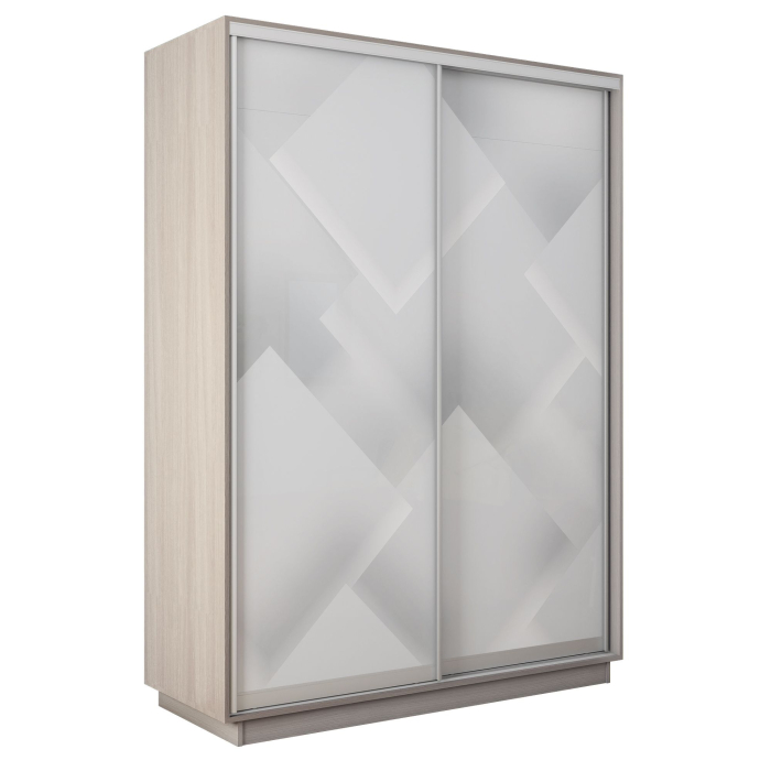 Шкафы-купе 2-х дверные, Шкаф-купе Экспресс 2-х дверный Фотопечать Квадрат Стекла 140х60х220