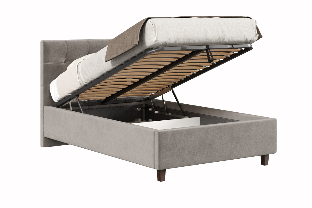 Мягкая кровать, Кровать Турин 1200 с подъёмным механизмом, велюр