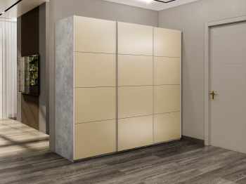 Шкаф-купе Эста 3-х дверный Стекла фисташка/Доводчик 240х66х240