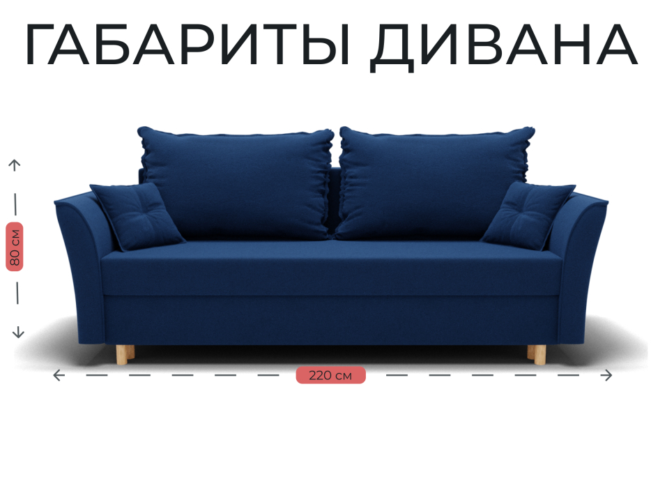 Диваны еврокнижки, Прямой диван Наоми,НПБ,еврокнижка,велюр