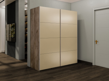 Шкаф-купе Эста 2-х дверный Стекла фисташка/Доводчик 160х66х240