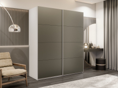 Шкафы-купе 2-х дверные, Шкаф-купе Эста 2-х дверный Стекла хаки/Доводчик 160х66х240