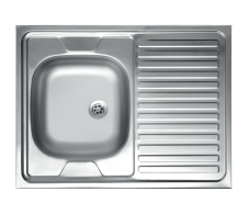 Кухонные мойки, Мойка накладная EC-220 60*80 чаша слева