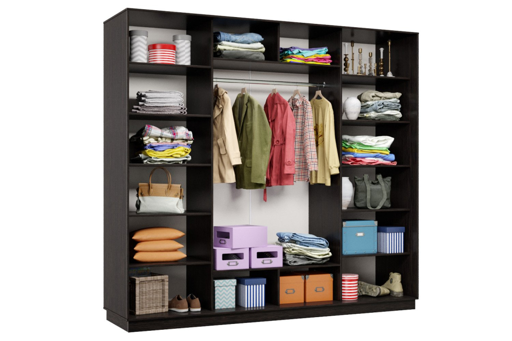 Шкафы-купе 3-х дверные, Шкаф-купе Премьер Лайт 64 (08;08;08) трехдверный