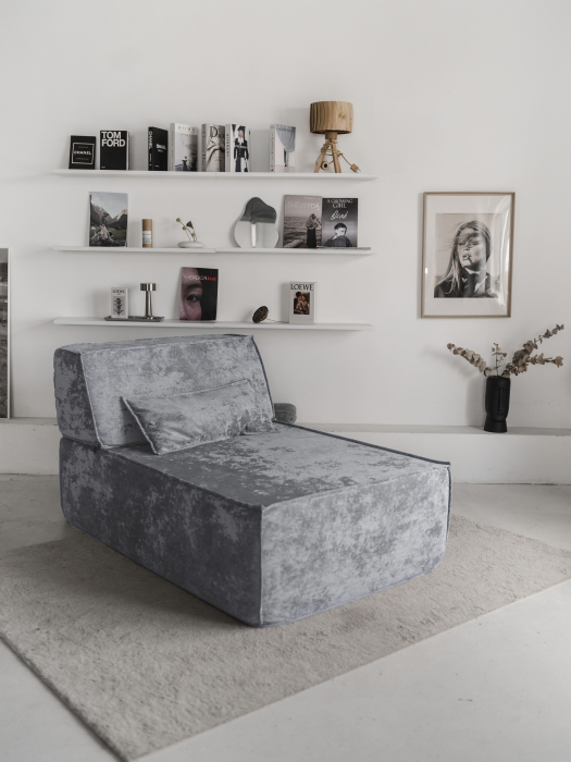 Бескаркасная мебель, Бескаркасная оттоманка Клайд,плюше