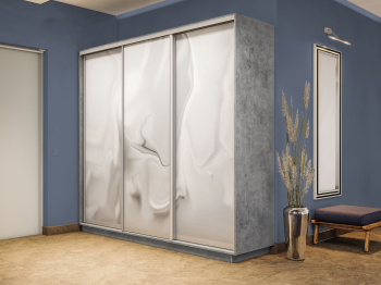 Шкаф-купе Экспресс 3-х дверный Фотопечать Шелк Стекла 240х45х220