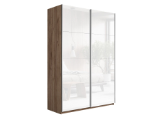 Шкафы-купе 2-х дверные, Шкаф-купе Прайм 2х дверный Белый Глянец 140х57х230