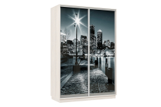 Шкафы-купе 2-х дверные, Шкаф-купе Премьер Лайт 11 Ф-1356 двухдверный