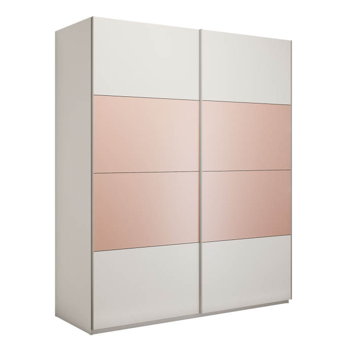 Шкафы-купе 2-х дверные, Шкаф-купе Эста 2-х дверный ДСП/Стекла пудра/Доводчик 180х66х240