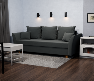 Прямой диван Мелодия,НПБ,еврокнижка,велюр