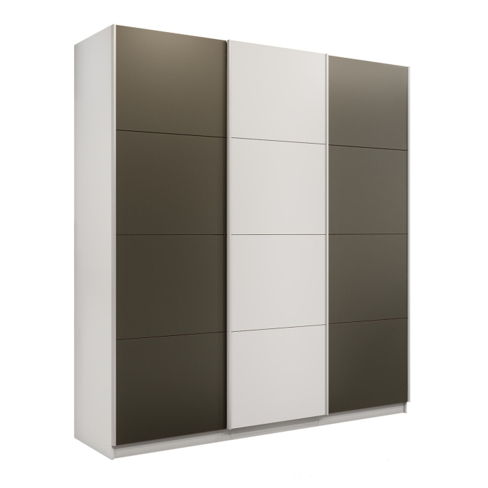 Шкафы-купе 3-х дверные, Шкаф-купе Прайм 3-х дверный Стекла хаки/ДСП/Доводчики 210х57х230