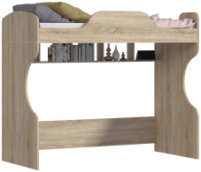 Кровати 90 см, Кровать Мамбо СБ-2871 с матрасом Боннет 90х200, дуб сонома/белый