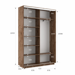 Шкаф-купе Экспресс 2-х дверный Фотопечать Шары Стекла 140х45х220