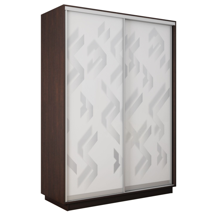 Шкафы-купе 2-х дверные, Шкаф-купе Экспресс 2-х дверный Фотопечать Ленты Стекла 140х60х220