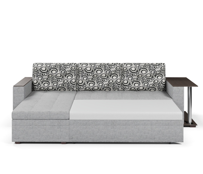 Диваны угловые в гостиную, Диван-кровать угловой Атланта со столом дельфин,рогожка