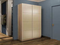 Шкафы-купе 2-х дверные, Шкаф-купе Прайм 2-х дверный Стекла фисташка/Доводчики 120х57х230