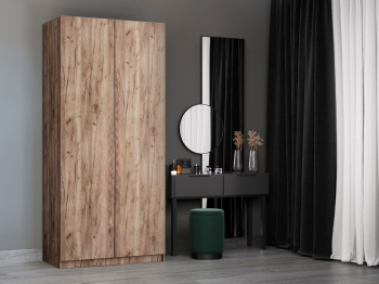 Шкаф складной Е1 Локер ("Гармошка" с системой Push to Move/Левый)101х52,5х220 см, с модулем