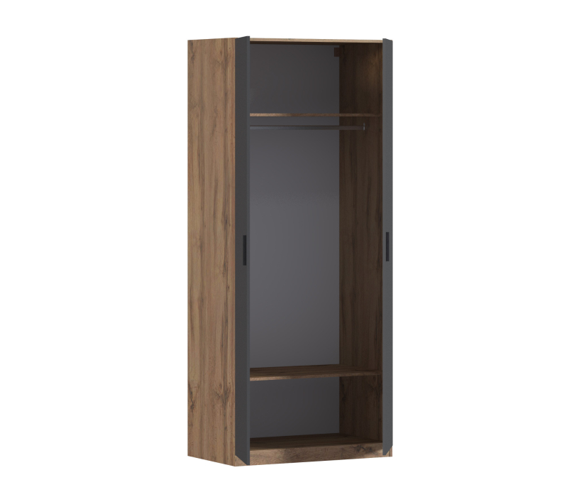 Спальня, Шкаф двухдверный Макс 1000 мм, вариант №1 (ЛДСП, корпус дуб вотан)