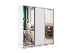 Шкафы-купе 3-х дверные, Шкаф-купе Экспресс Медиум (2 зеркала) трио 2400 x 1800 x 450